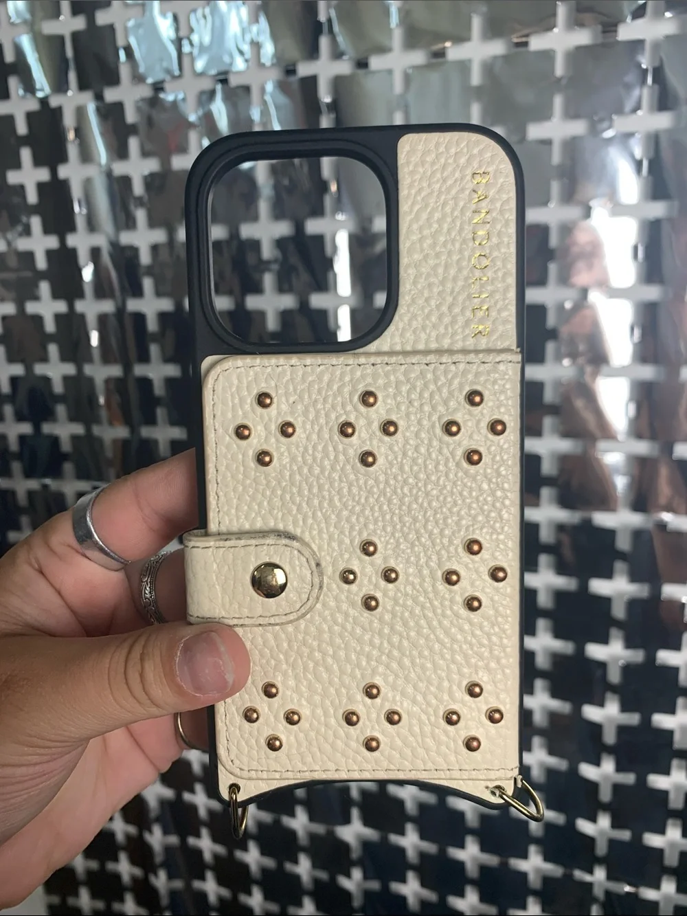 Bandolier Cream iPhone 15 Pro Case